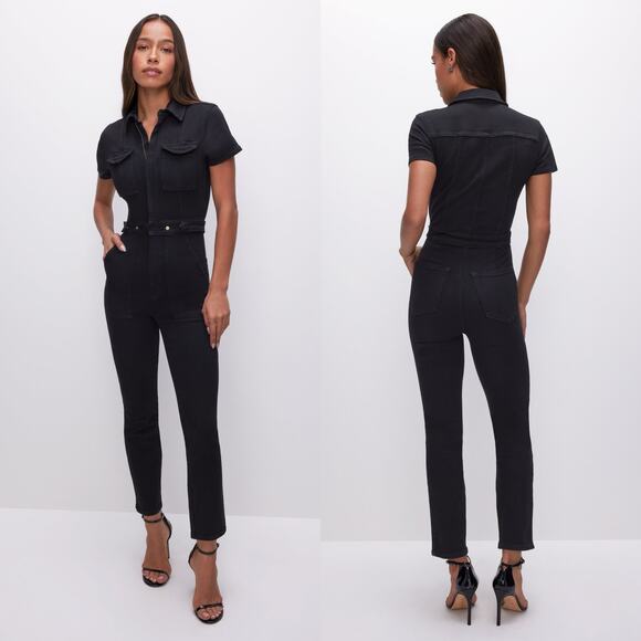 Good American Fit For Success Jumpsuit in Black Size Medium - Picture 1 of 8